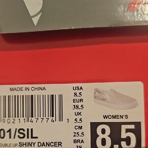 Skechers Women's Shiny Dancer Slip-On Sneakers - Silver